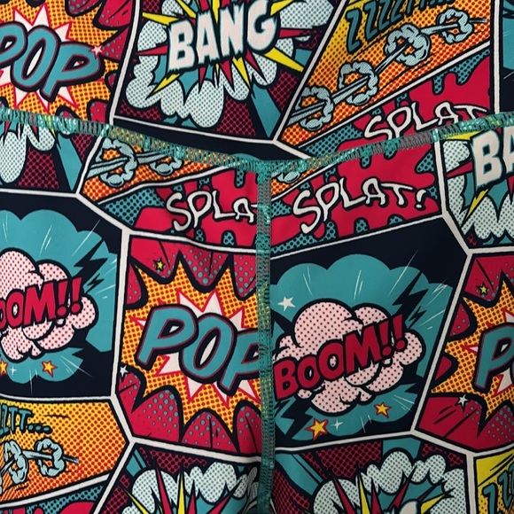 WMS Comic Leggings Constantly Varied Gear Knockout Side Pockets Extra Large - Picture 2 of 5